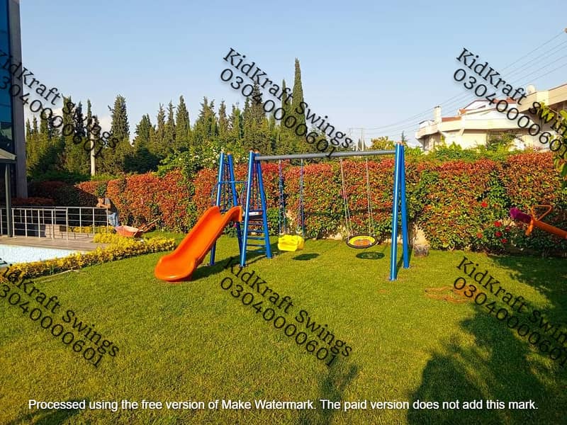 kids Slide/Swings/Kids rides/jhula/Spring rider/jungle gym/gazebo/bar 9