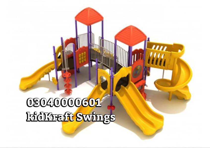 Slides, Swings, Seesaw, Merry go round, Jungle gym, Monkey bar,Climbe 2