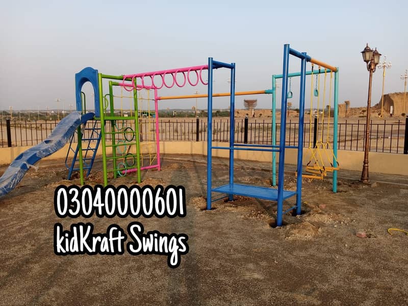 Slides, Swings, Seesaw, Merry go round, Jungle gym, Monkey bar,Climbe 12