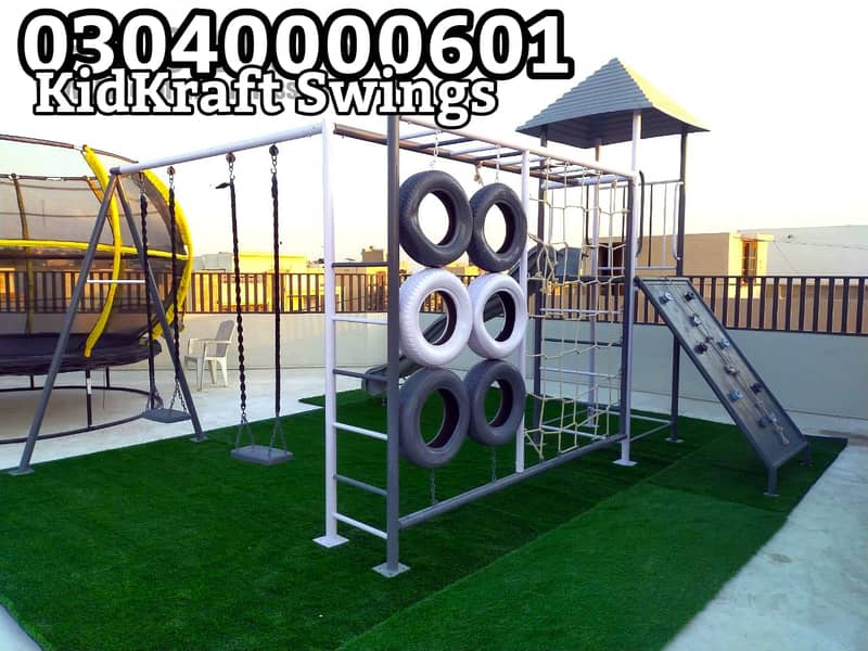 Slides, Swings, Seesaw, Merry go round, Jungle gym, Monkey bar,Climbe 14