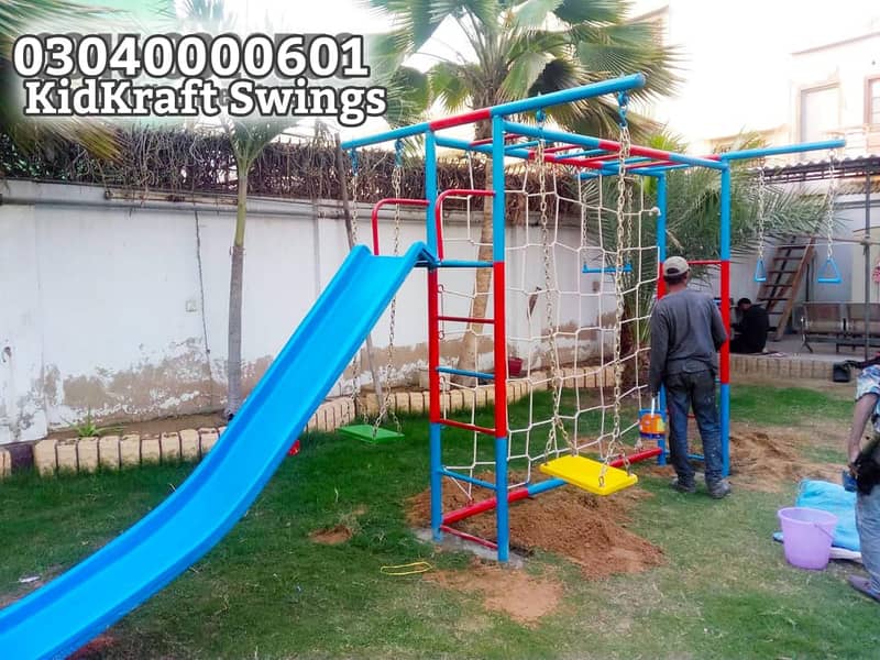 Slides, Swings, Seesaw, Merry go round, Jungle gym, Monkey bar,Climbe 17