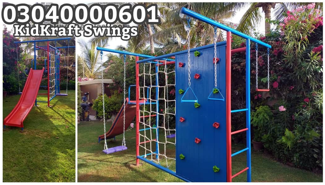 Slides, Swings, Seesaw, Merry go round, Jungle gym, Monkey bar,Climbe 19