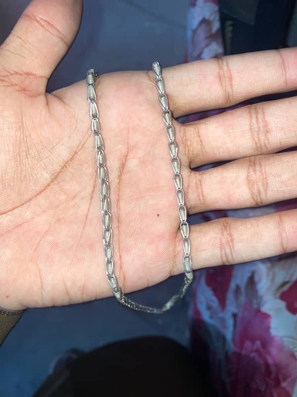 SILVER CHAIN PURE CHANDI For sall 1
