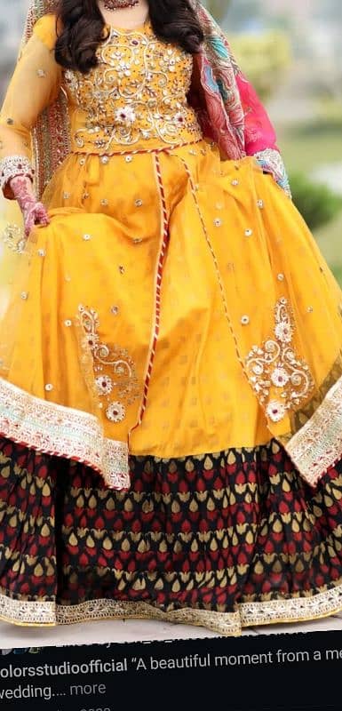 Yellow Mehndi Dress for bridals and wedding event 1