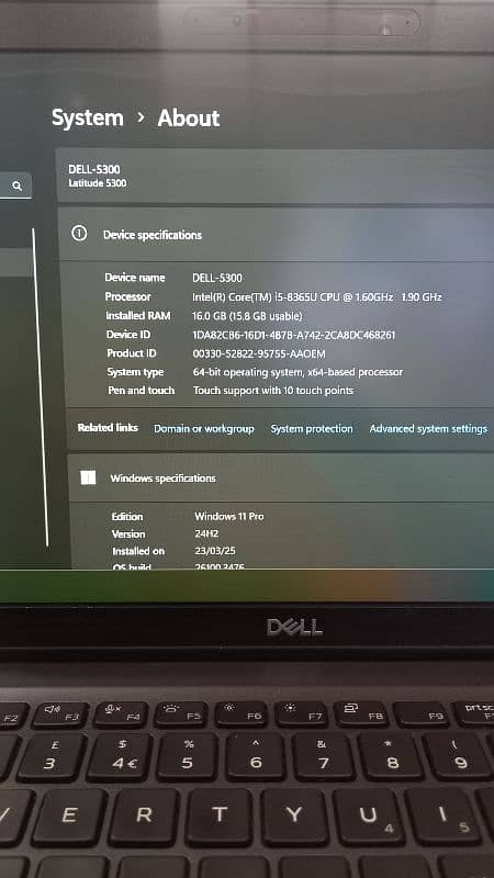 Dell 5300 Touch Screen 1