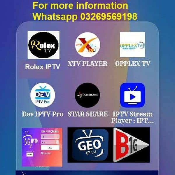 iptv service  b1g iptv STARSHARE IPTV, GEO ,OPPLEX ,B1G  (1 year 2500) 0