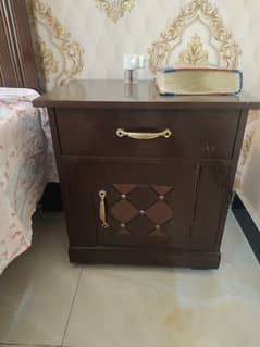 Bed with side tables