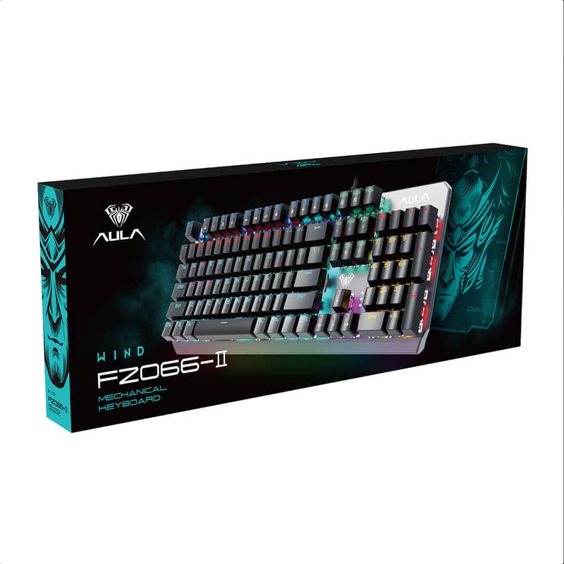 AULA f2066 II Gaming Keyboard RGB ( Blue Switches ), With BOX 0
