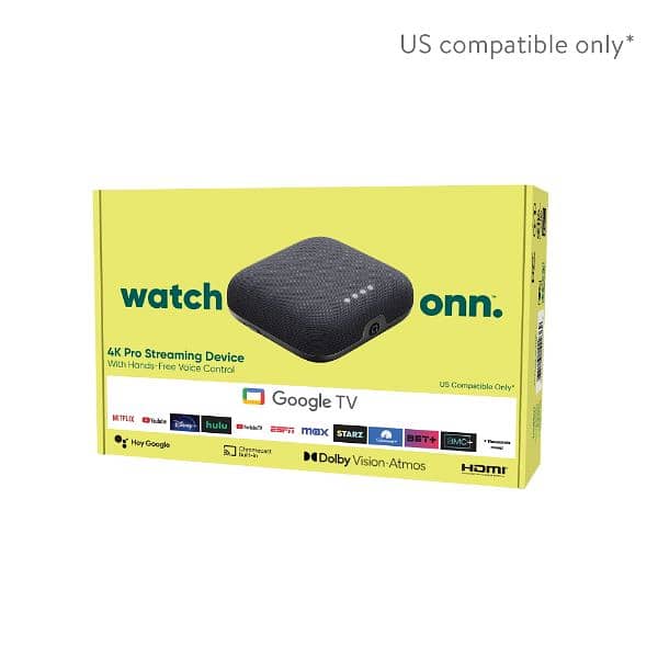 onn. 3gb 32gb Google TV 4K Pro Streaming Device (New, 2024), 4K UHD 0