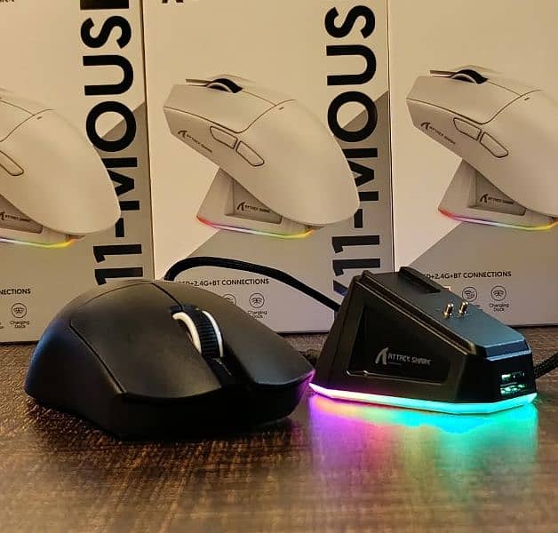 Attack shork x11 Wireless Tri mode Bluetooth+2.4G+Wired Gaming Mouse 2