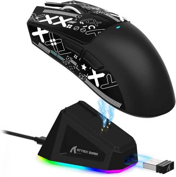 Attack shork x11 Wireless Tri mode Bluetooth+2.4G+Wired Gaming Mouse 4