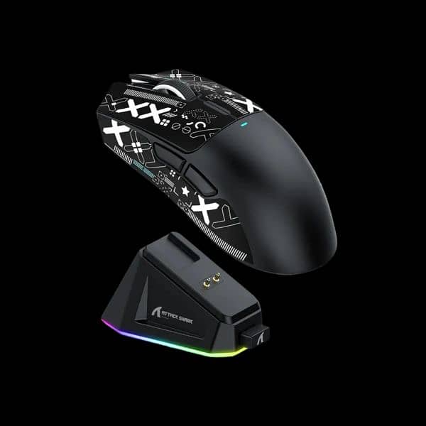 Attack shork x11 Wireless Tri mode Bluetooth+2.4G+Wired Gaming Mouse 5