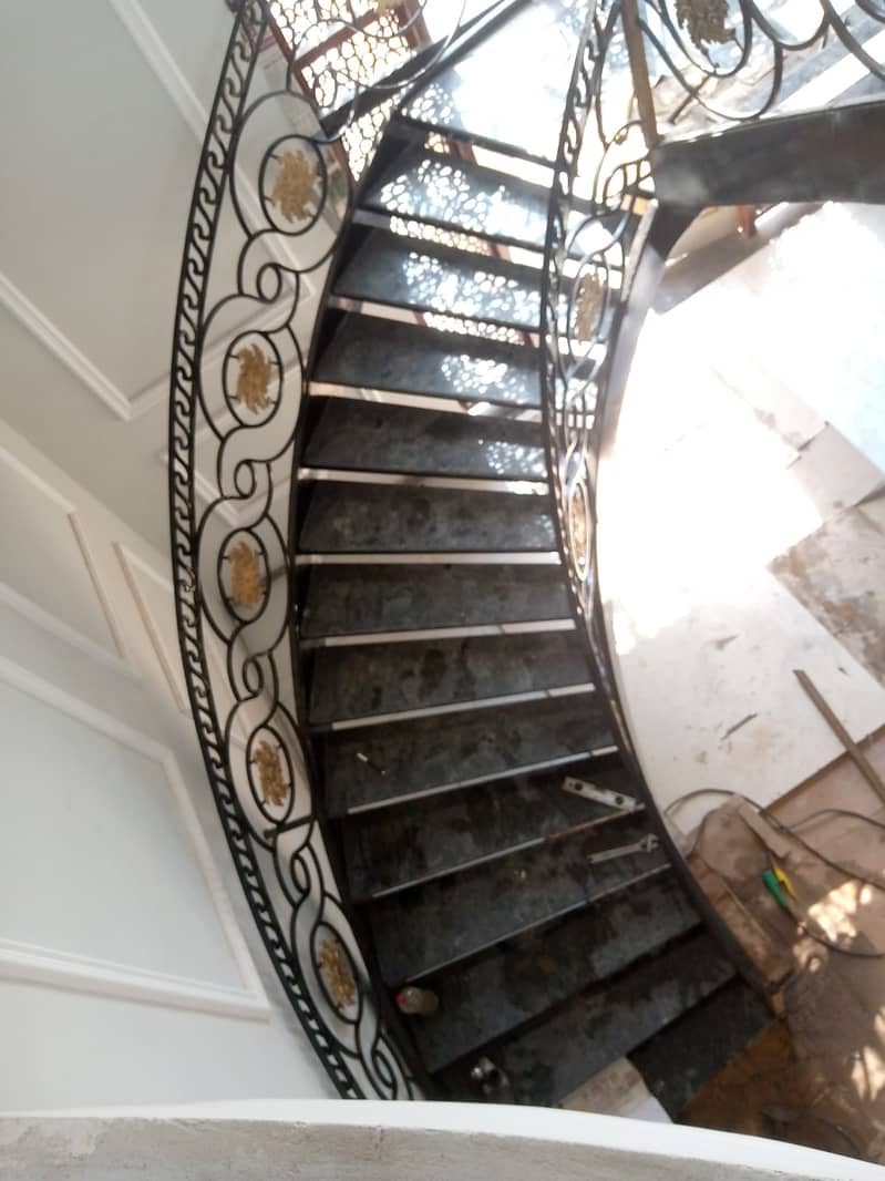 Stairs-Iron Work-Cnc Grills-Cnc Work-Laser Cut- Balcony-Grills-Railing 7