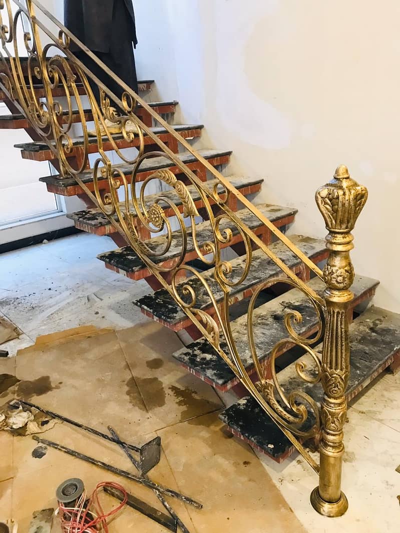 Stairs-Iron Work-Cnc Grills-Cnc Work-Laser Cut- Balcony-Grills-Railing 11