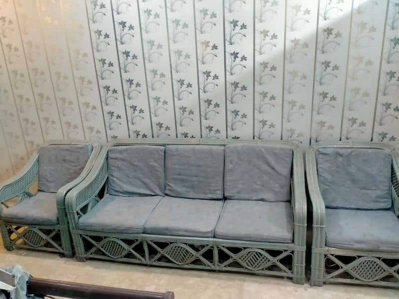5 seater cane sofa set in good condition 3