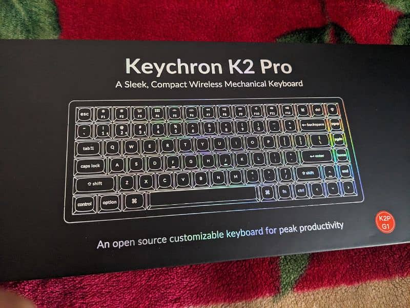 Keychron K2 Pro Mechanical with PBT Oil Resistance Keycaps Installed 0