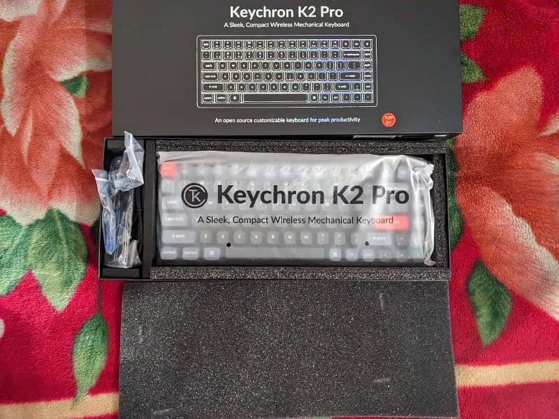 Keychron K2 Pro Mechanical with PBT Oil Resistance Keycaps Installed 2
