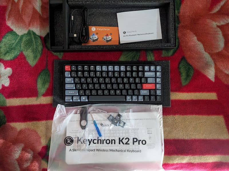 Keychron K2 Pro Mechanical with PBT Oil Resistance Keycaps Installed 3