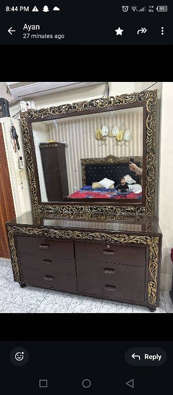 bed , side tables and dressing table for sale 2