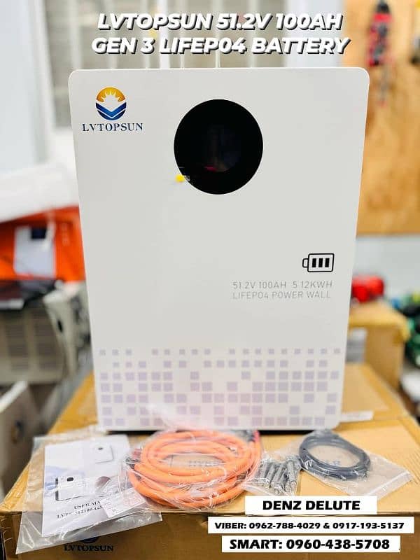 Lvtopsun 51.2v100ah(48v) Touch Screen Lithium Battery 0