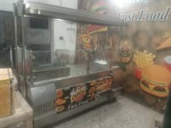 shwarma counter with fryr