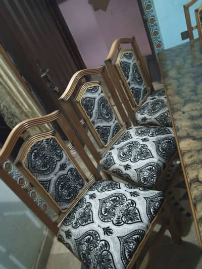 Dining Table with Six Chairs