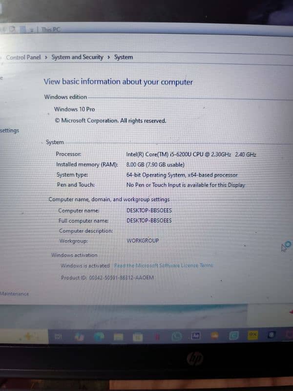 HP ProBook 450 G , i5-6th Generation 4