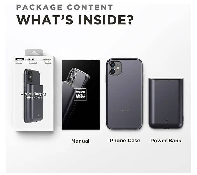 Static MAGPLUS Detachable Wireless Battery Case for iPhone 11 PRO 1