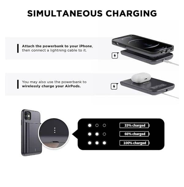 Static MAGPLUS Detachable Wireless Battery Case for iPhone 11 PRO 3