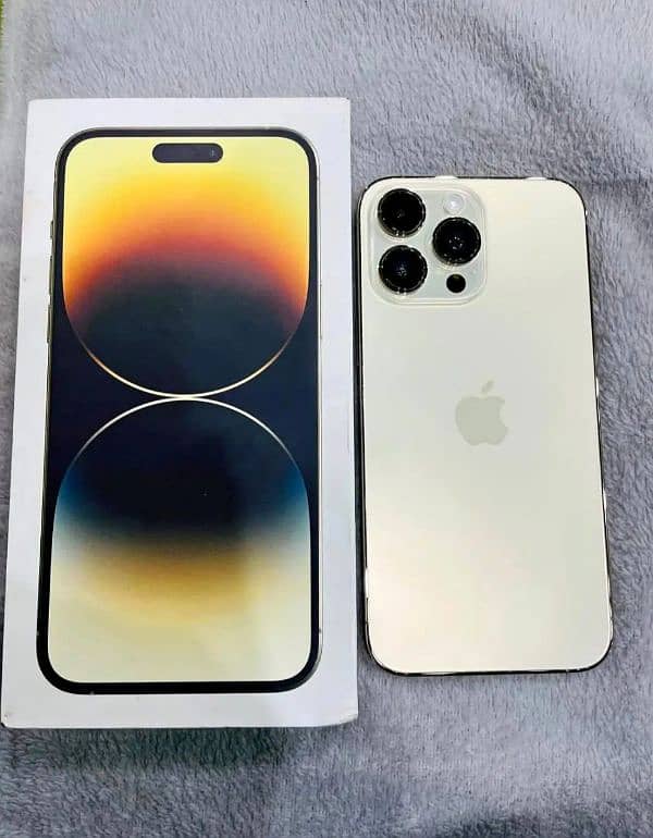 iphone 14 pro max jv 256 gb 10/10 condition with box &charger & cable 0