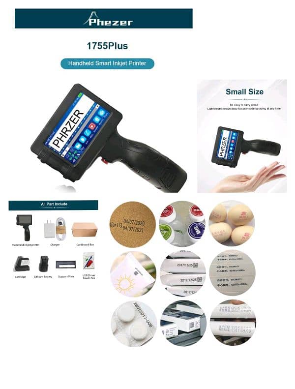 industrial TIJ inkjet handheld printer expiry date batch code printing 1