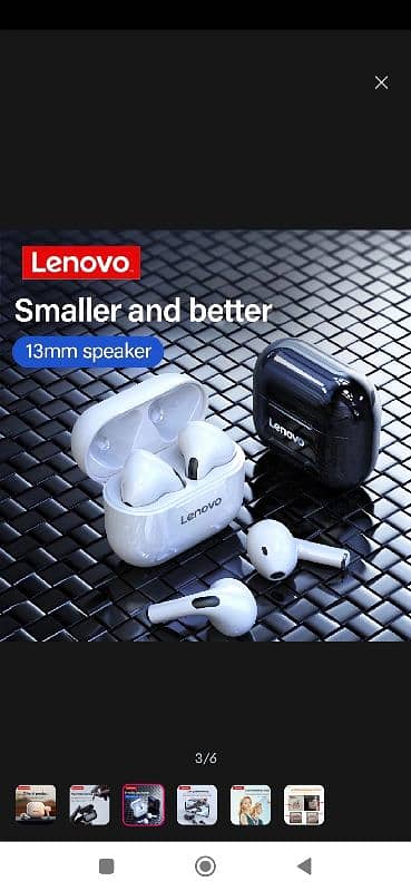 Lenovo original imported air buds head phone wireless p40 model 2