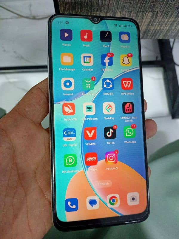 oppo a15s memory 4/64 condition 10by9 original mobile original charger 4