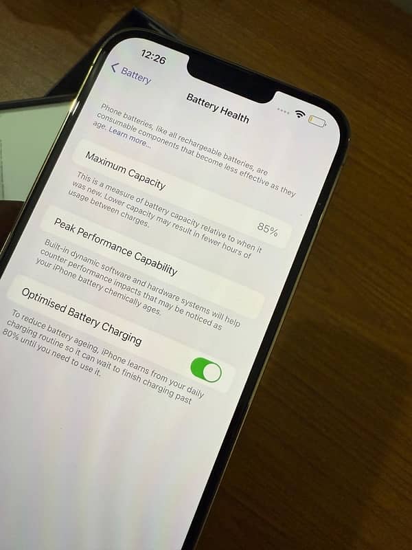 iphone 13 pro max 128gb golden like new. factory unlock and pta approv 3