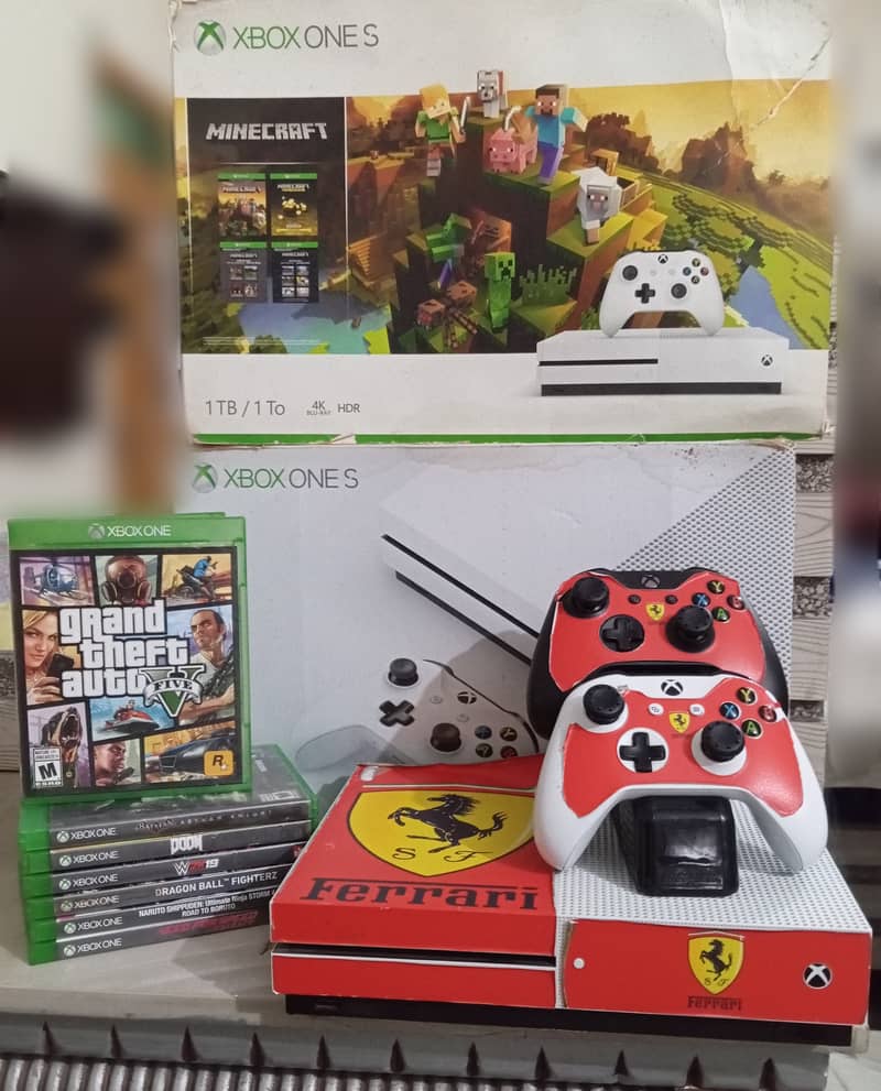Xbox ONE S 1tb with 2 controllers 0