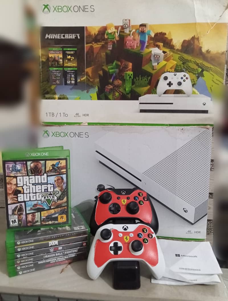 Xbox ONE S 1tb with 2 controllers 7