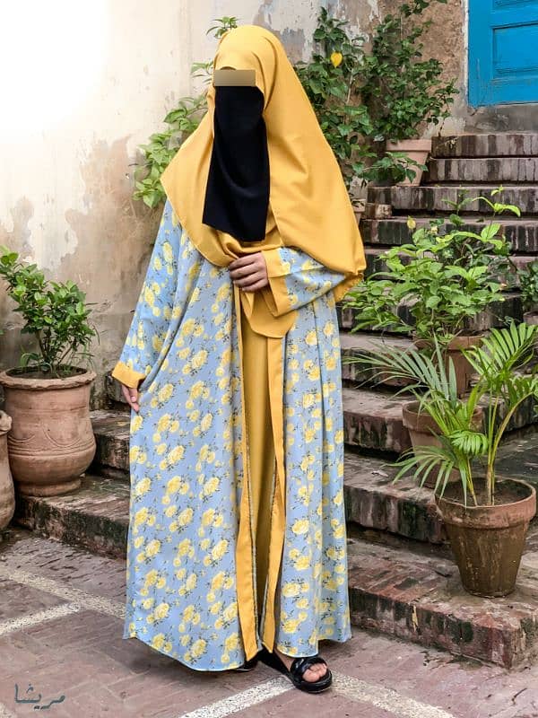 Abaya / printed abaya / abaya with stolers / ladies abayas's 1