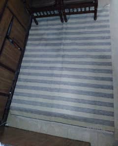 Handmade 5x7 ft Carpet – Grey with cream
