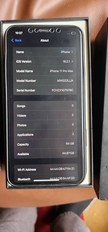 iPhone 11 Pro Max 64GB PTA Approved 89% bat 6