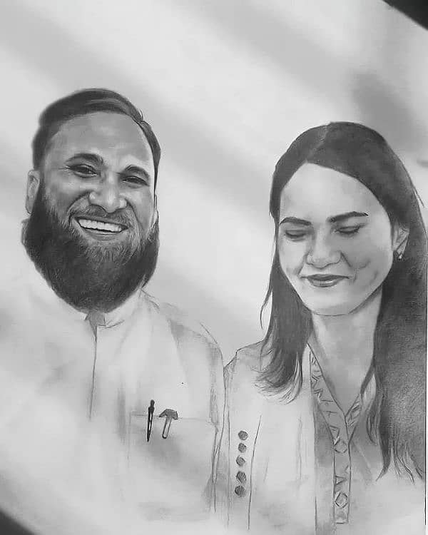 Handmade paintings and pencil sketch/Portrait Art Artist 4