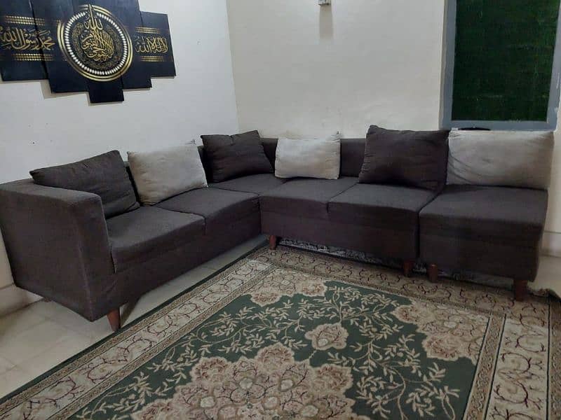 L shaped sofa in good condition | call : 03065344539 1