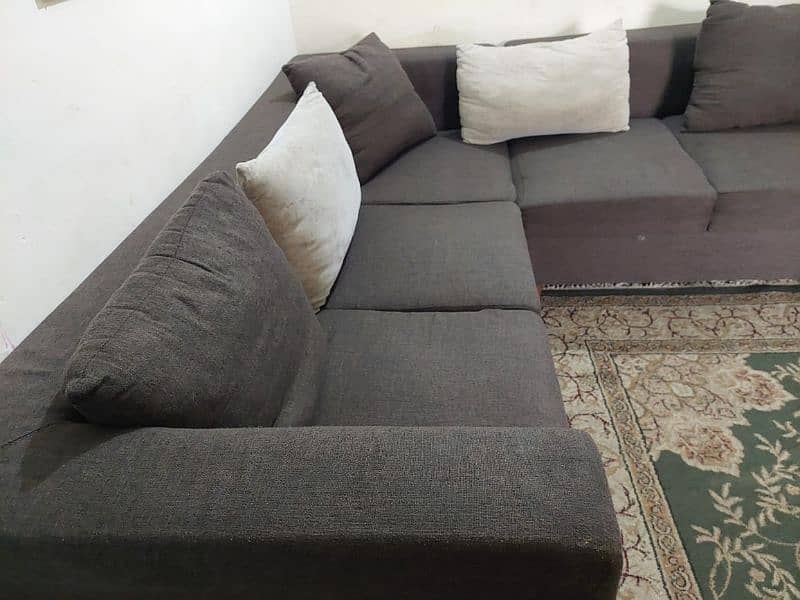L shaped sofa in good condition | call : 03065344539 3