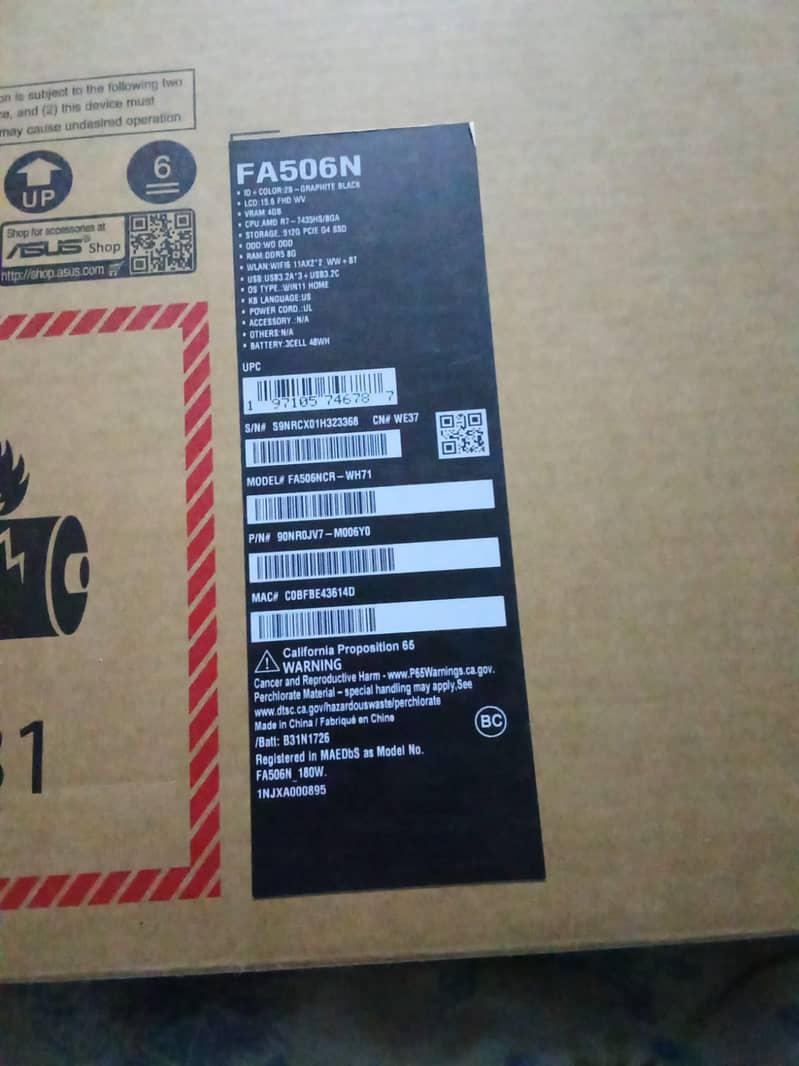 ASUS TUF AMD RYZEN 7 Gaming Laptop Brand New 1