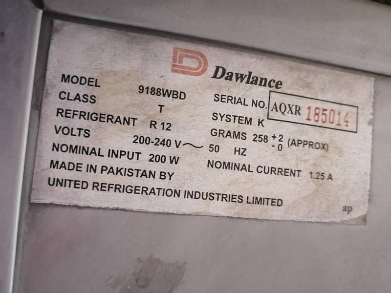 dawlance fridge perfectly working - 0,3,0,1,7,1,0,4,4,0,0 13