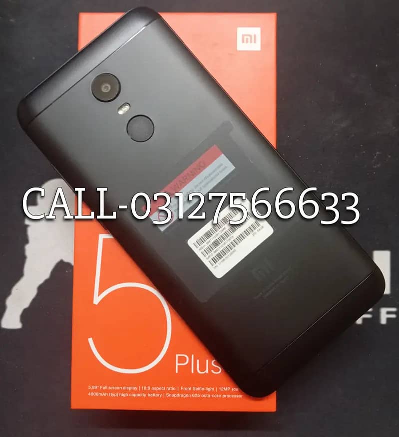REDMI 5 PLUS 4GB RAM 64GB STORAGE WITH BOX CALL 03127566633 4