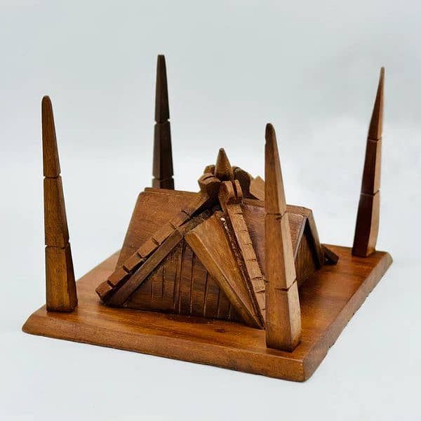 Faisal Mosque Model, Wooden Sculptures, Table And Home Decor Item. 0