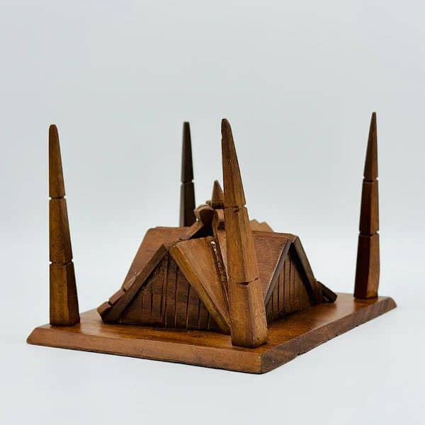Faisal Mosque Model, Wooden Sculptures, Table And Home Decor Item. 5