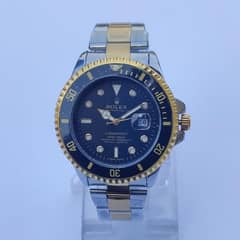 Me's Quatrz Round Stainless Steel Watch - 1 Pc