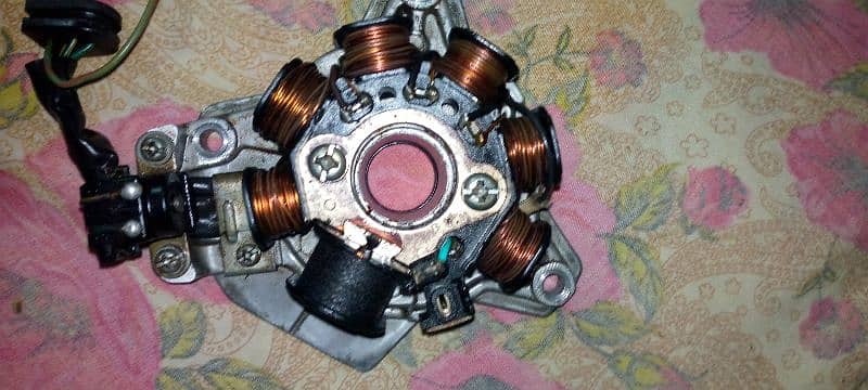 125 Geuniuen coil kara wid plate. . 70 bike agly pichly crome mudgaurd 0