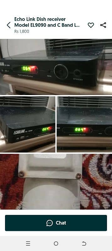 Dish antenna, Cable length about 40. meter and receiver and remote 1
